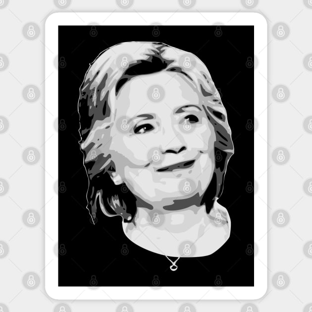 Hillary Clinton Black and White Sticker by Nerd_art